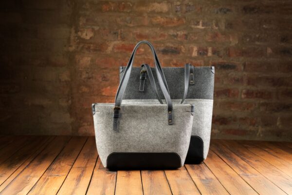 Riri Mini Tote Handsak - Grys/Navy - Image 7
