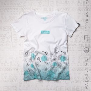 KBLT004 Kort Mou T-hemp - Wit/Groen