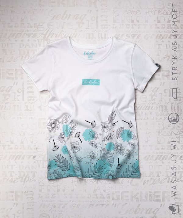 KBLT004 Kort Mou T-hemp - Wit/Groen
