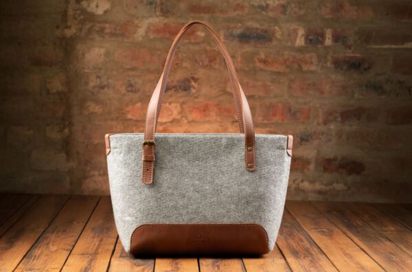 Riri Mini Tote Handsak - Grys/Tabak