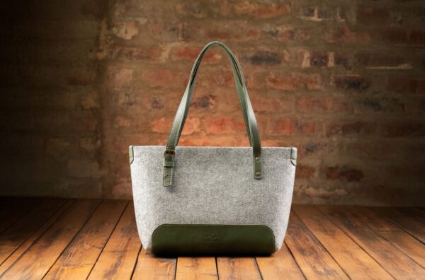 Riri Mini Tote Handsak - Grys /Groen