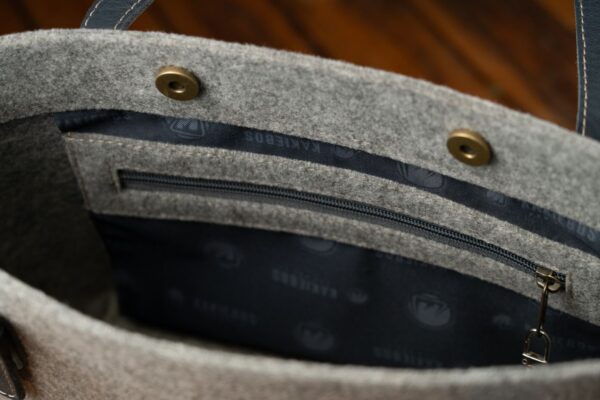 Riri Mini Tote Handsak - Grys/Navy - Image 5
