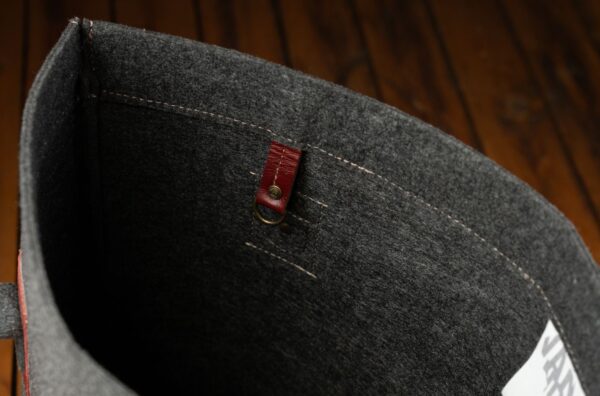 Riri Shopper Sak - Charcoal/Maroon - Image 5