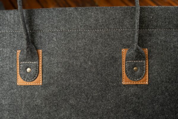 Riri Shopper Bag - Charcoal/Toffee - Image 4