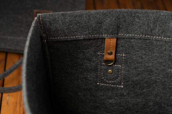 Riri Shopper Bag - Charcoal/Toffee - Image 5