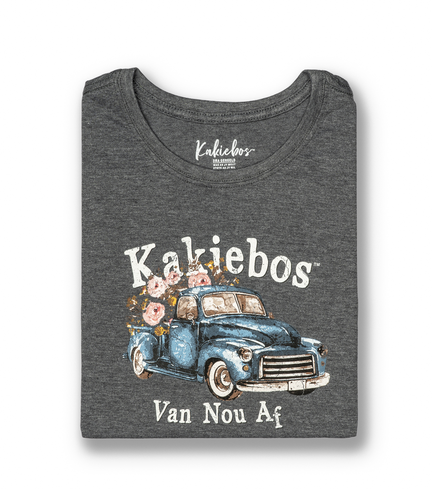 KORT MOU T-HEMP - Charcoal Melange