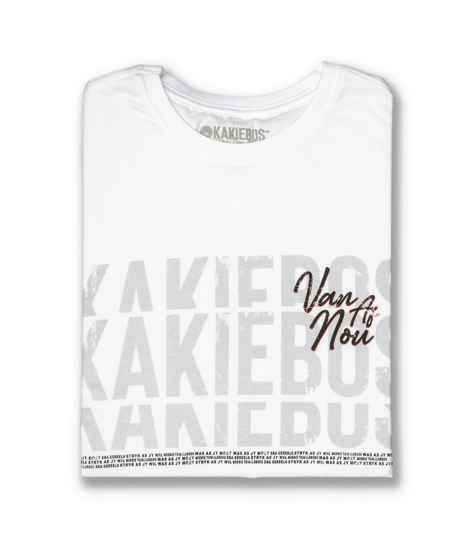 KORT MOU T-HEMP - Wit