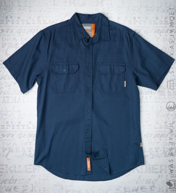 KBMS071 KORT MOU KNOOP HEMP - Navy