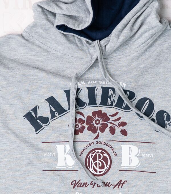 KBLF570 Dames Pullover Hoody - Grey Mel/Navy - Image 3
