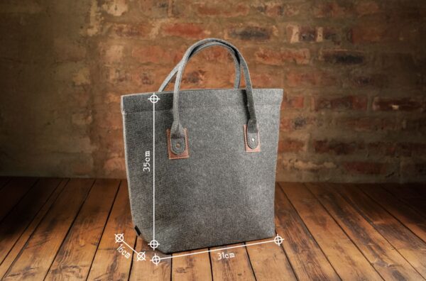 Riri Shopper Sak - Charcoal/Tabak - Image 3