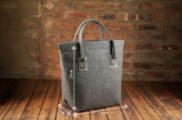 Riri Shopper Sak - Charcoal/Groen - Image 3
