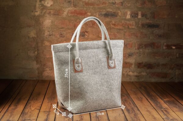 Riri Shopper Sak - Grys/Toffie - Image 3