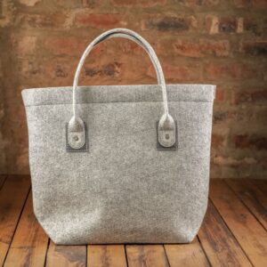 Riri Shopper Sak - Grys/Navy Blou
