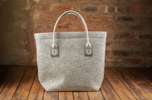 Riri Shopper Sak - Grys/Navy Blou