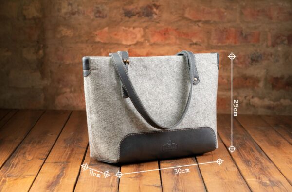 Riri Mini Tote Handsak - Grys/Navy - Image 3