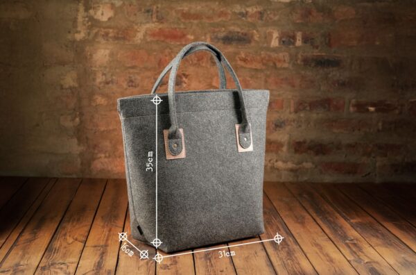Riri Shopper Sak - Charcoal/Pienk - Image 3