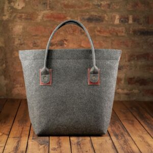 Riri Shopper Sak - Charcoal/Maroon
