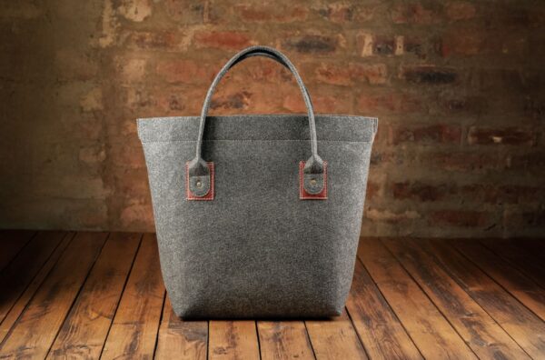 Riri Shopper Sak - Charcoal/Maroon