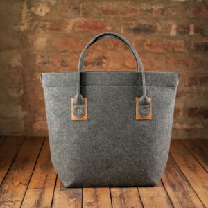Riri Shopper Bag - Charcoal/Toffee