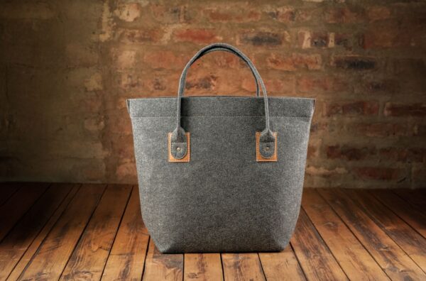 Riri Shopper Bag - Charcoal/Toffee