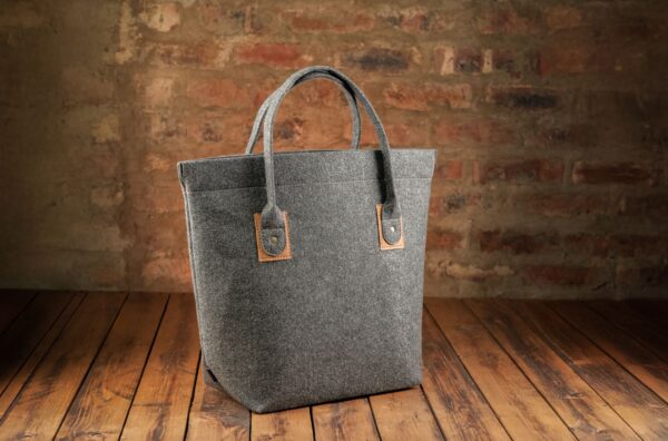 Riri Shopper Bag - Charcoal/Toffee - Image 2