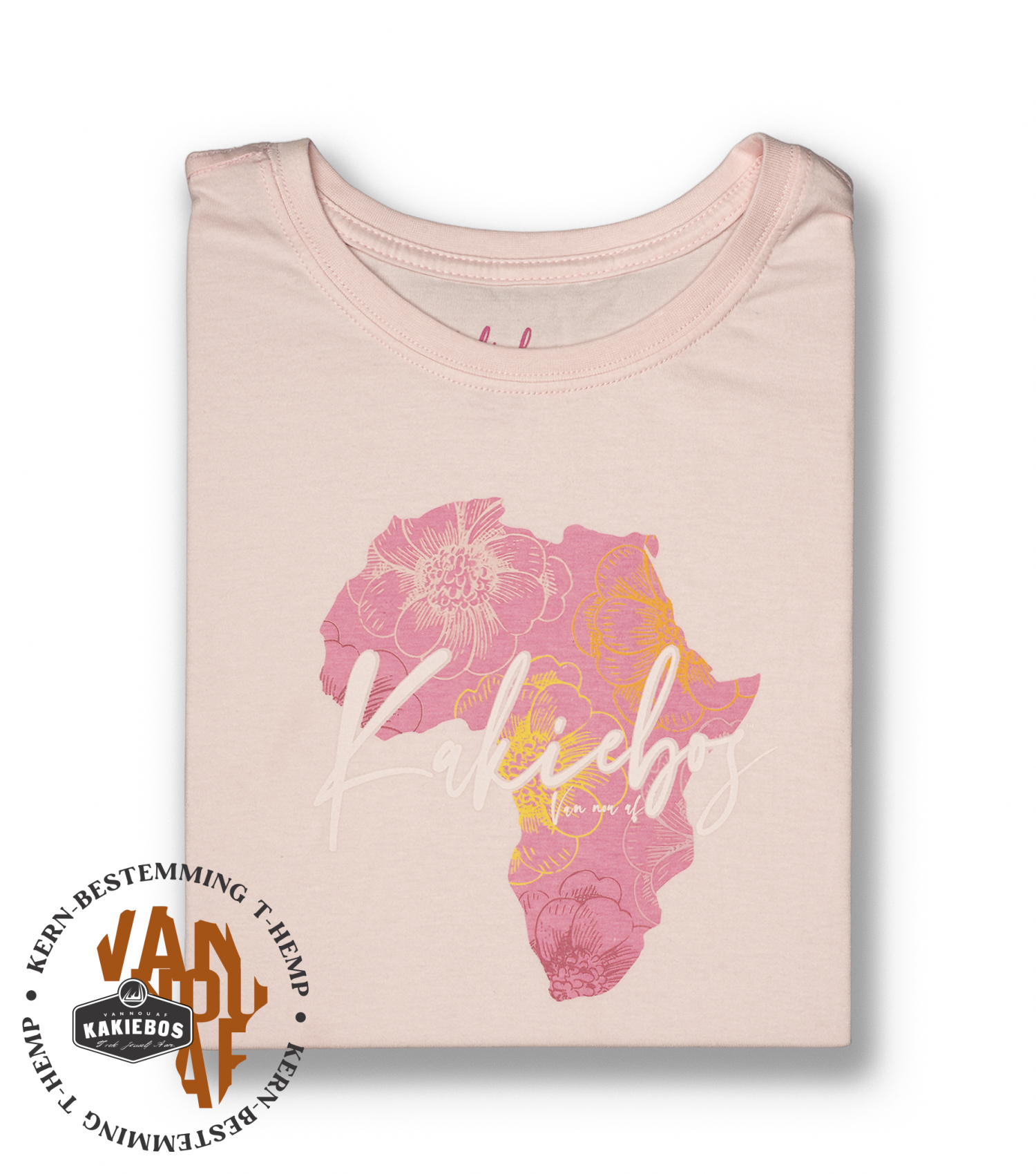 KORT MOU T-HEMP - Parfait Pienk