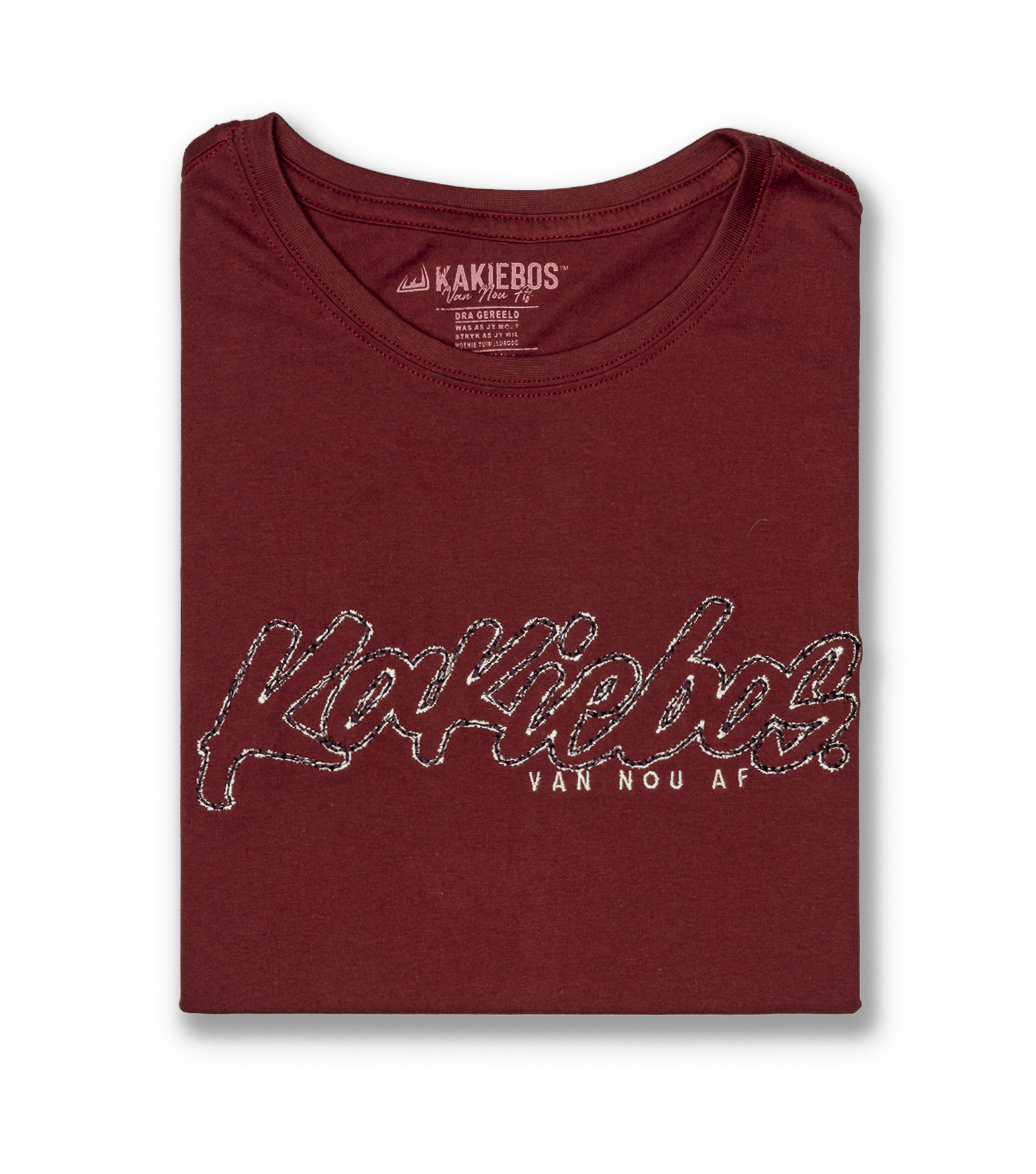 KBMT614 KORT MOU T-HEMP - Oxbloed Rooi