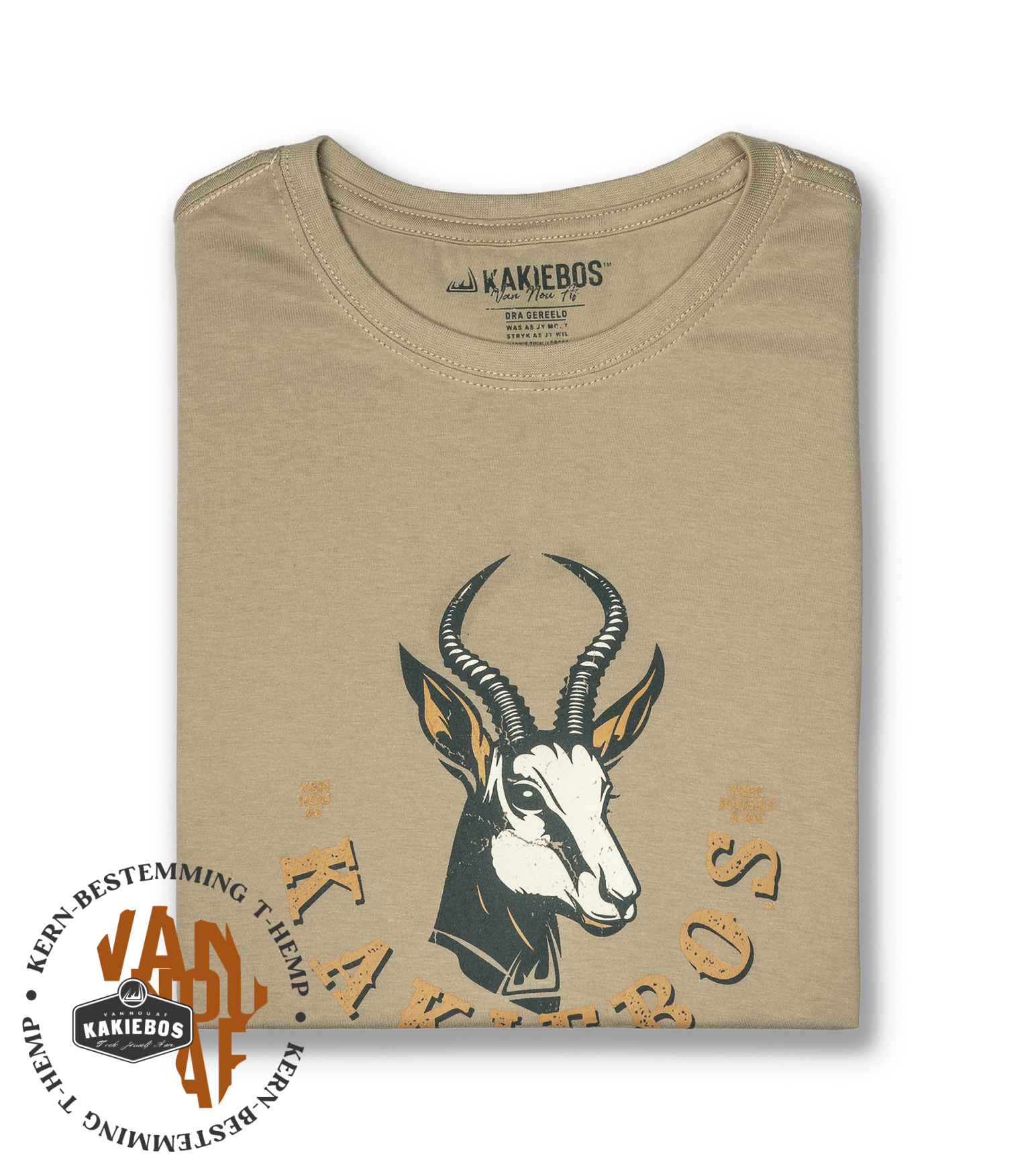 KORT MOU T-HEMP - Vintage Khaki - Image 2