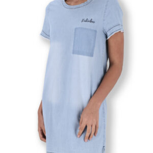 DAMES DENIM ROK - Lig Blou Denim