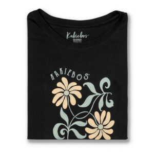 KORT MOU T-HEMP - Swart