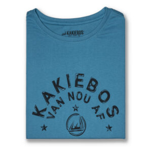 KORT MOU T-HEMP - Maan Blou